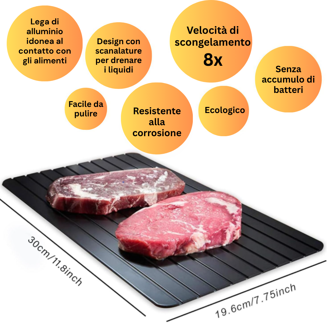 Vassoio scongelante per carne